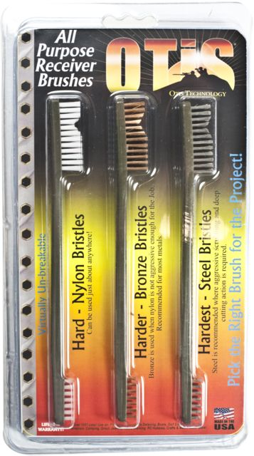 Otis Technology All Purpose Brushes Pack - 3 Pack Blue/Bronze/Steel Small