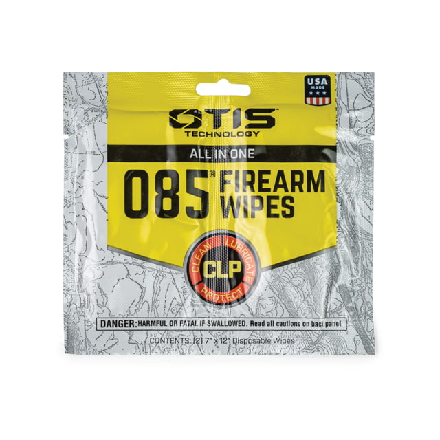 Otis Technology O85 CLP Wipes 2 Pack Black Small