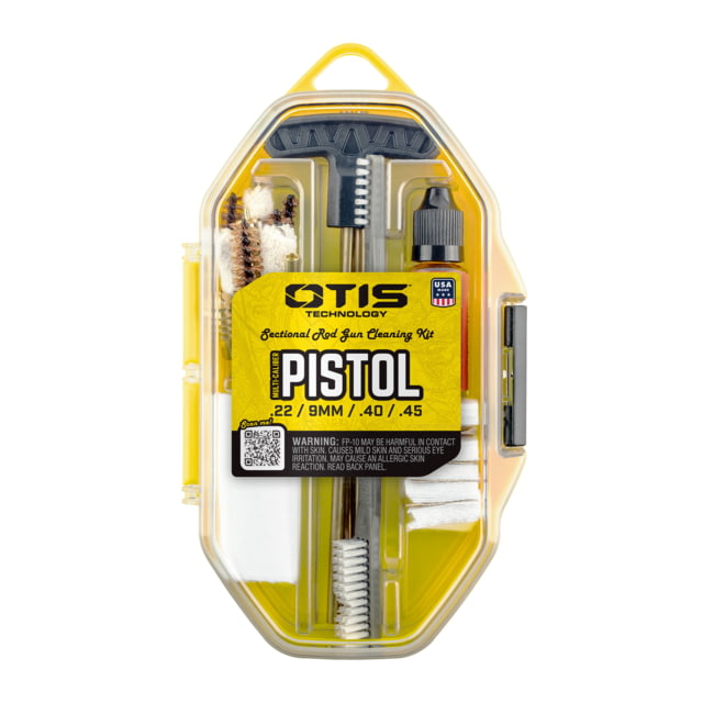 Otis Technology Multi Caliber Pistol Cleaning Kit .22 /9mm Luger/.40 SandW/10mm Auto /.45 ACP