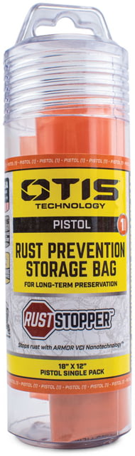 Otis Technology Rust Stopper Rust Prevention Storage Bag - 1 Pack Pistol Orange 12inx 18in - Otis Technology