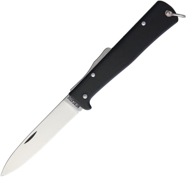 OTTER-Messer  Mercator Lockback Drop Point Knife 3.25in Carbon Steel Blade Black SS Handle Black  RG - Otter-Messer
