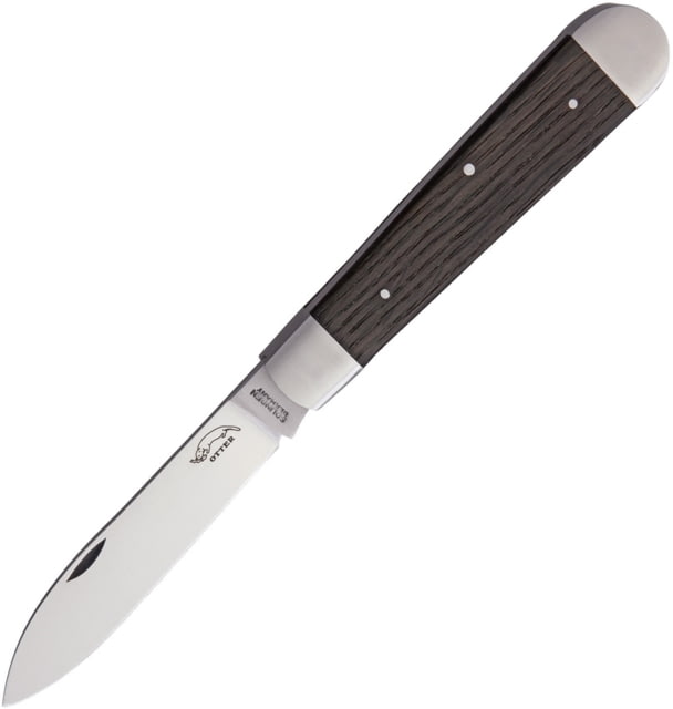 OTTER-Messer  Carbon Steel Blade Pocket Knife 3.5in Satin Carbon Steel Blade Smoked Oak Handle Smoked 261 RAU - Otter-Messer