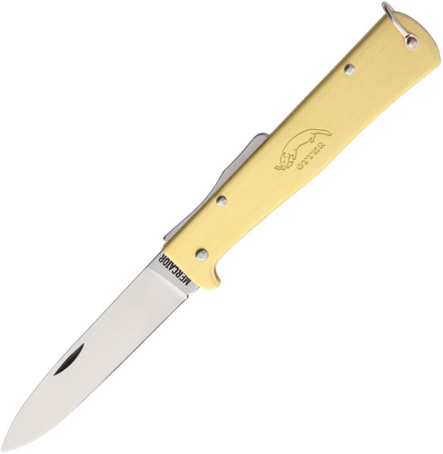 OTTER-Messer Mercator Brass Large Carbon Folding Knife3.25inCarbon Steel  RG - Otter-Messer