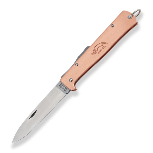 OTTER-Messer Mercator Clip Copper Stainless Folding Knife 3.5" satin finish stainless blade Copper handle  RG - Otter-Messer
