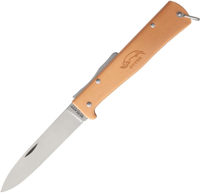 OTTER-Messer Mercator Copper Lockback Folding Knife3.5inStainless SteelStandard EdgeSatin  RG - Otter-Messer