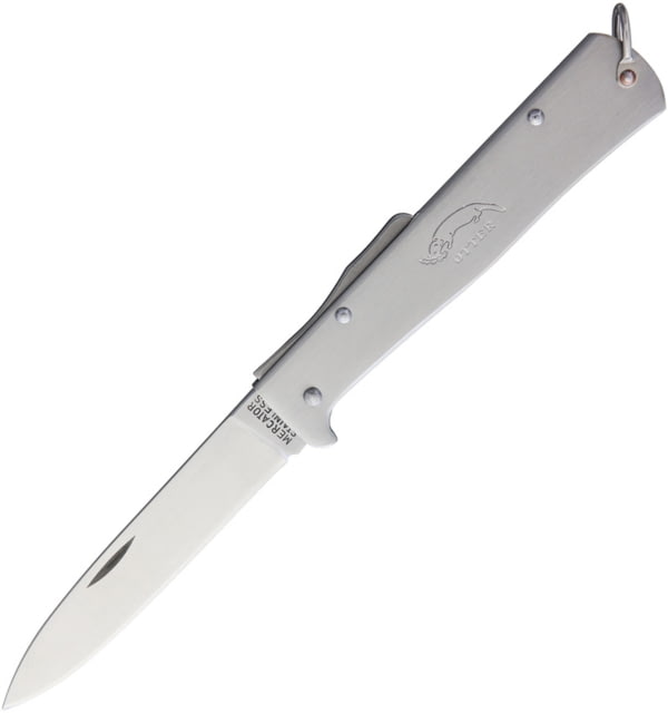 OTTER-Messer Mercator Lockback Drop Point Knife 3.25in Satin SS Blade SS Handle  RG - Otter-Messer