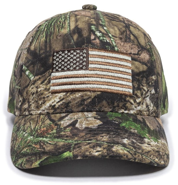 Outdoor Cap USA Flag Mossy Oak Break-Up Country Cap - Men's Unstructured One Size 202722-1-3
