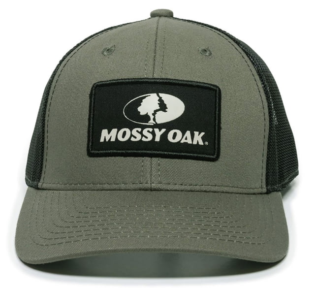 Outdoor Cap Mossy Oak Sports Cotton Twill Cap w/Fabric Patch with Print and Foam Embroidery - Mens One Size Olive/Black