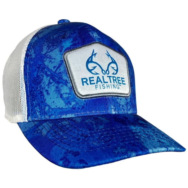 Outdoor Cap Realtree Fishing Wav3/White Mesh Back w/Woven Realtree label RTF03A WW