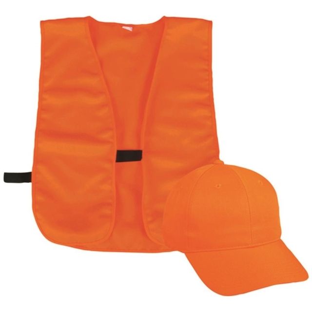 Outdoor Cap Vest/Cap Combo Adult Blaze Orange