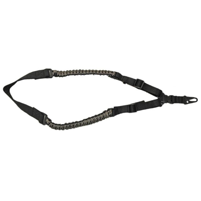 The Outdoor Connection Single Point Paracord Sling Black/Green 2in Wide - The Outdoor Connection