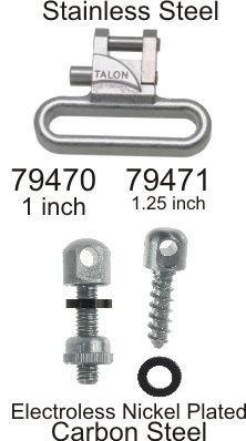 Outdoor Connection Talon Swivel Set Stainless Steel/electroless nickel 1.25 in. - The Outdoor Connection