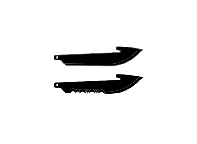 Outdoor Edge Cutlery 2.50in Drop Point Replacement Blades 420J2 Stainless Steel 6-pack