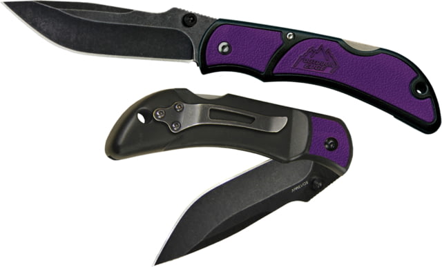 Outdoor Edge Cutlery Chasm Folding Knife 2.5in Small Plain Edge Purple Blister - Outdoor Edge Cutlery