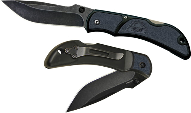 Outdoor Edge Cutlery Chasm Folding Knife 3.3in Medium Plain Edge Gray Blister - Outdoor Edge Cutlery