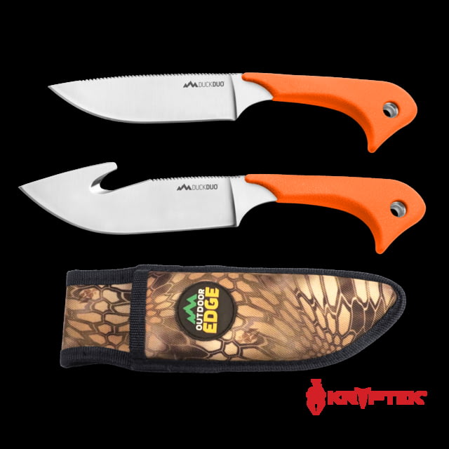 Outdoor Edge Cutlery Game Processing Duck Duo Caper/Skinner Combo by Jerry Hossom Blister 6.8" 7.2" - Outdoor Edge Cutlery