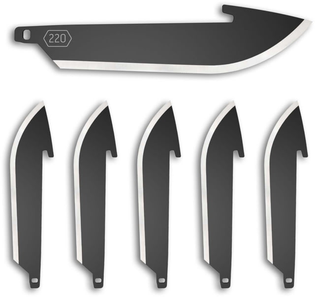 Outdoor Edge Cutlery 2.2in Drop Point Black Blade Pack Black Oxide Drop Point Blades 6 Pack