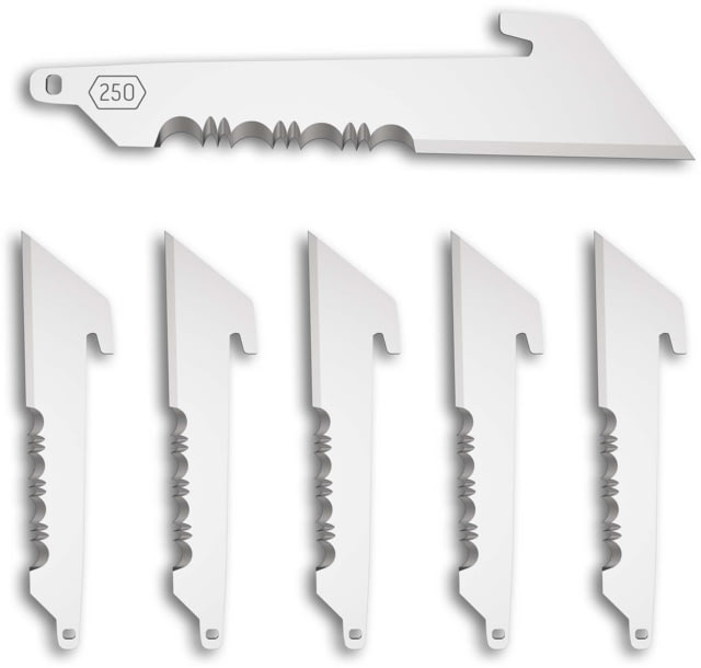 Outdoor Edge Cutlery 2.5in Utility Serrated Black Blade Pack 6 Blades - Outdoor Edge Cutlery
