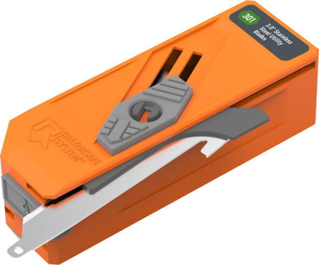 Outdoor Edge Cutlery 3in Drop Point Blade Dispenser w/ 12 Blades Orange