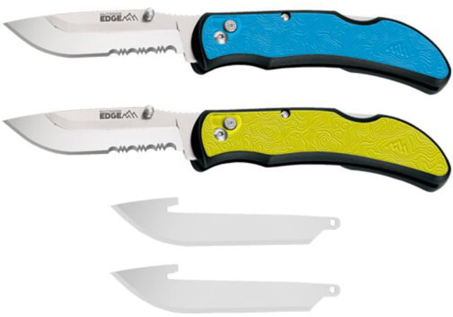 Outdoor Edge Cutlery Outdoor Edge Razor Carry 2-pack With 4 Blades Folding Knife 3 in Blade Stainless Steel - Outdoor Edge Cutlery