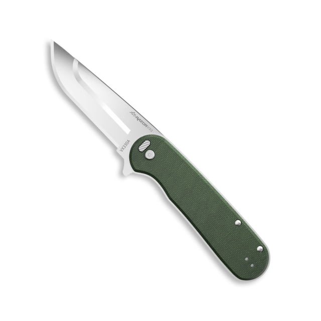 Outdoor Edge Cutlery RAZORVX3 Micarta Stainless Flipper Spring Assist Ball Bearing EDC Knife 3in Green/Stainless