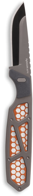 Outdoor Edge Cutlery RAZOR APX Fixed Blade Knife 2.5in Japanese 420J2 Stainless Steel Drop Point Blade Aluminum Anodized Orange