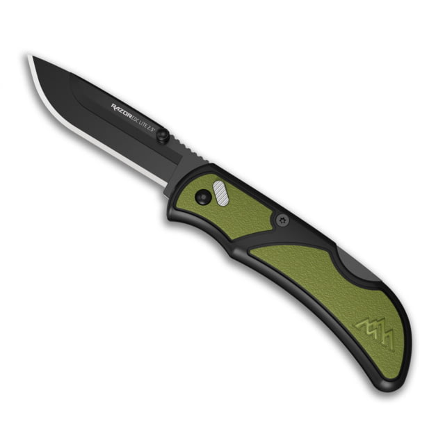 Outdoor Edge Cutlery RAZOR-EDC LITE Replaceable Blade Carry Folding Knife 2.5in Black Oxide Plain Edge Blade OD Green Handle Box - Outdoor Edge Cutlery