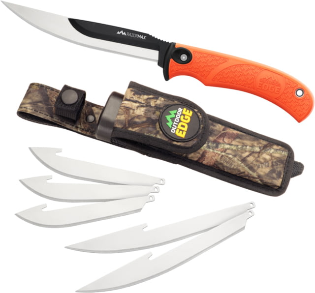 Outdoor Edge Cutlery Razor-Max Fixed Knife 6-Blade Combo Set 5in Black Blister