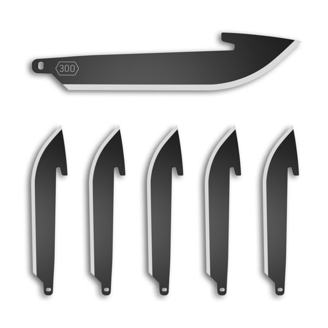Outdoor Edge Cutlery Outdoor Edge Cutlery RazorSafe Stainless Steel Drop Point Blade Pack 3in 6 Blades Black Clam Pack - $16.99 at Optics Planet