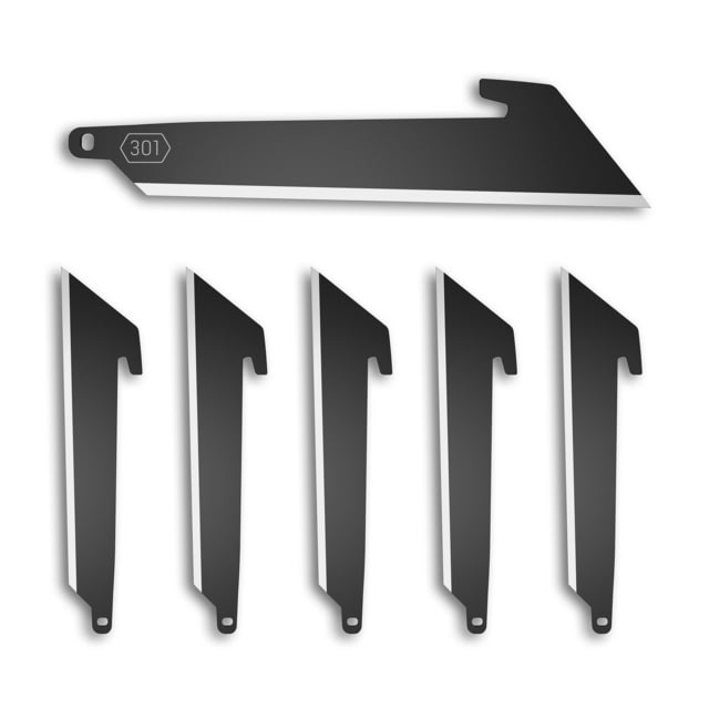 Outdoor Edge Cutlery RazorSafe Stainless Steel Utility Blade Pack 3in 6 Blades Black Clam Pack - Outdoor Edge Cutlery