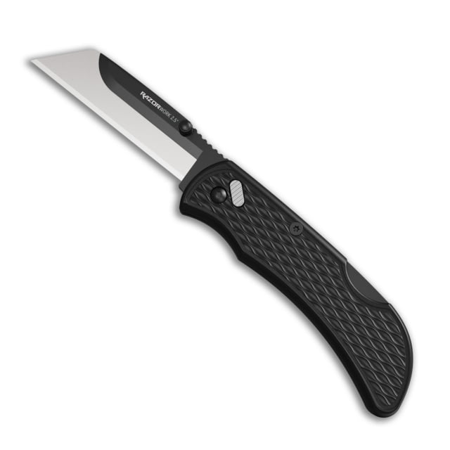 Outdoor Edge Cutlery RazorWork Replaceable Blade Utility Folding Knife 2.5in Stainless Steel Plain Edge Black Handle Box