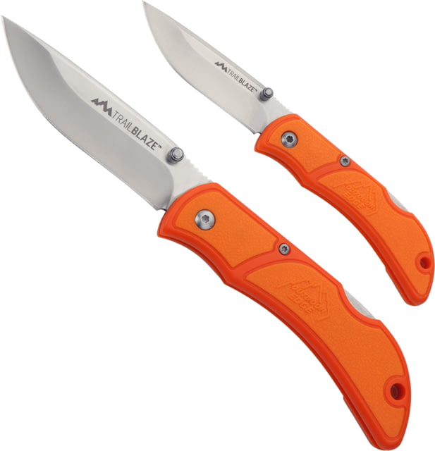 Outdoor Edge Cutlery Trailblaze Folding Knife 3.3in Orange Blister - Outdoor Edge Cutlery