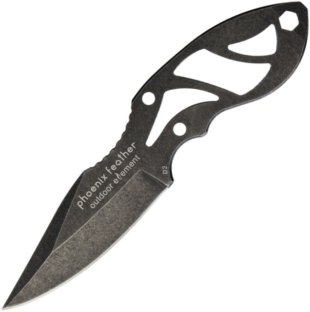 Outdoor Element Phoenix Feather Caping Blade 3" black stonewash finish D2 tool steel caping bla - Outdoor Element