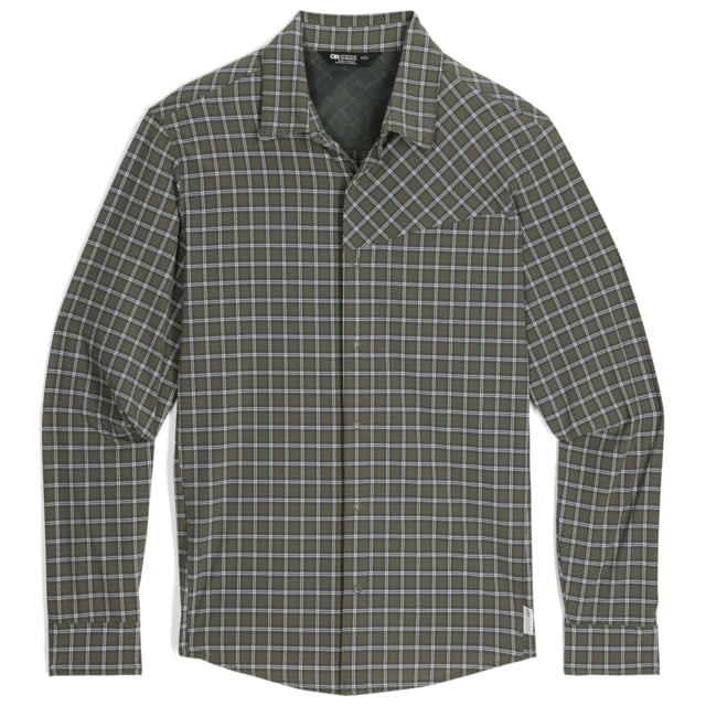 Outdoor Research Outdoor Research Astroman Long Sleeve Sun Shirt - Men's Ranger Green Plaid 2XL - $53.96 at Optics Planet