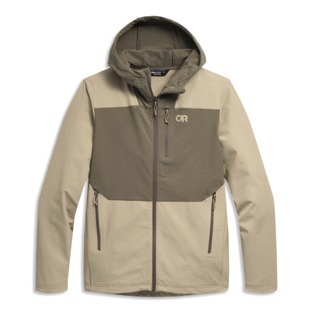 Outdoor Research Outdoor Research Ultima Softshell Hoodie - Mens Pro Khaki/gravel Large - $220.00 at Optics Planet