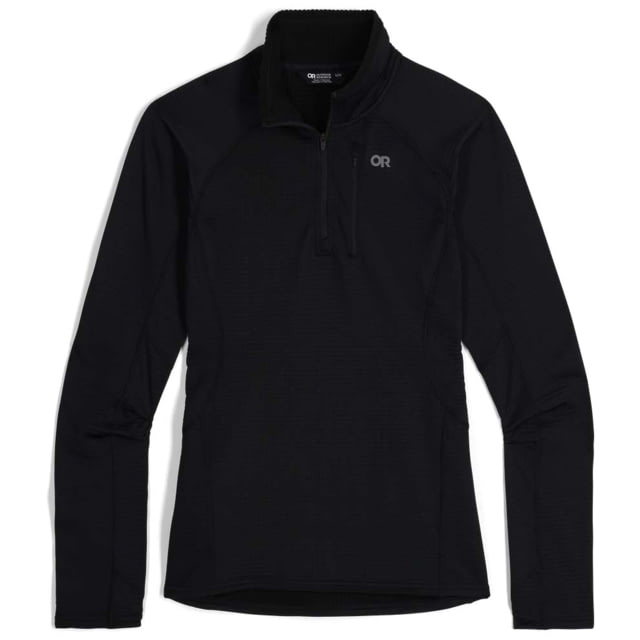 Outdoor Research Vigor Grid Fleece Quarter Zip Hoodie - Women's Black Medium