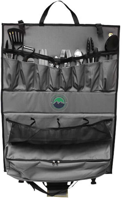 USED Overland Vehicle Systems Kitchen Kit - 24 Piece Cooking and Utensil Kit Hanging Carrying Case Grey