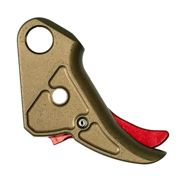 Overwatch Precision BRZ Trigger Springfield Flat Type III Hard Coat Anodized FDE/Red - Overwatch Precision