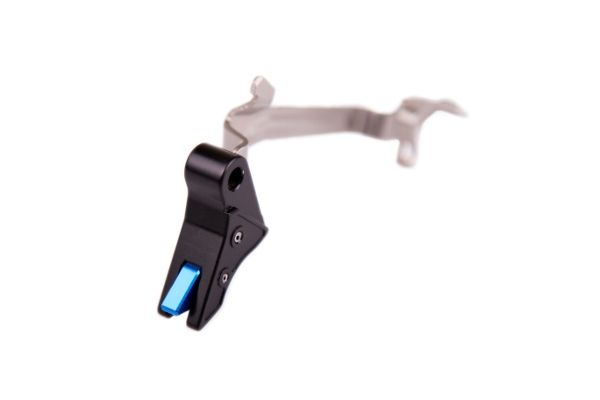 Overwatch Precision DAT V2 Trigger for .45 ACP 10mm Auto Flat Type III Hard Anodized Black/Blue - Overwatch Precision