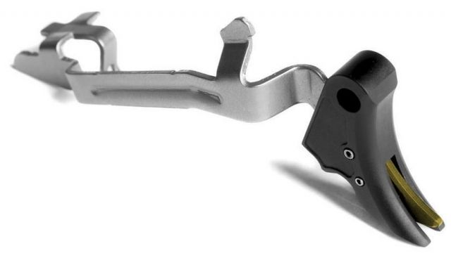 Overwatch Precision Falx Trigger for Glock 36 Flat Hard Coat Anodized Black/Gold - Overwatch Precision