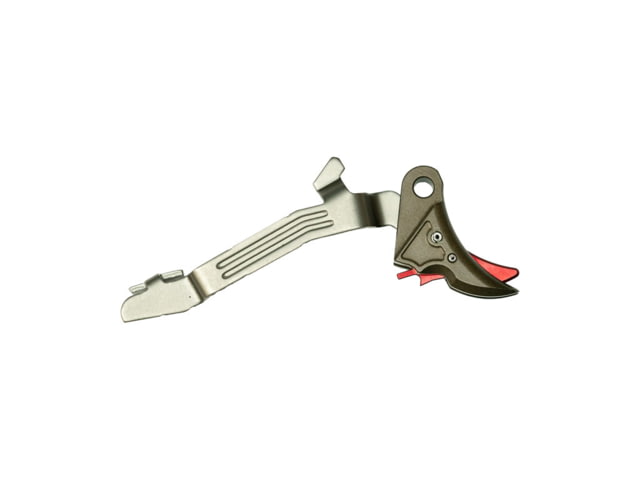 Overwatch Precision Falx Trigger for Glock 43/43X/48 Flat Hard Coat Anodized FDE/Red - Overwatch Precision