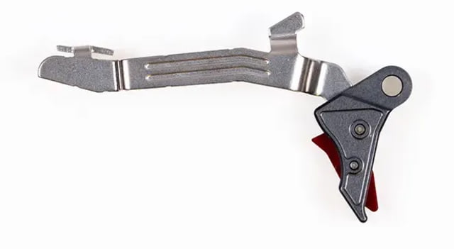 Overwatch Precision TAC Trigger for Glock 19X/G45 Flat Type III Hard Anodized Gun Metal Gray/Red - Overwatch Precision