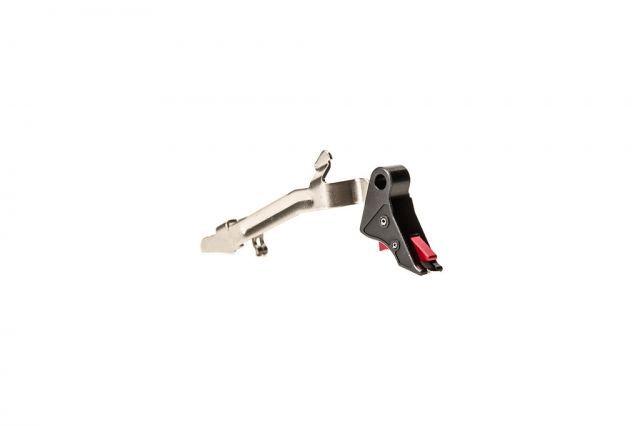 Overwatch Precision TAC Trigger for Glock 43/48 Flat Type III Hard Anodized Black/Red - Overwatch Precision