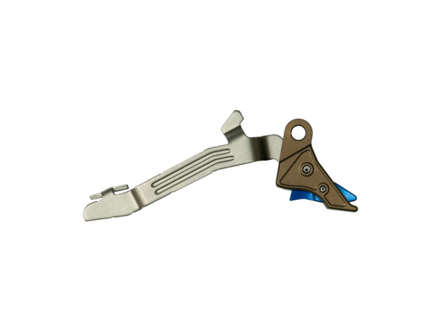 Overwatch Precision TAC Trigger for Glock 43/48 Flat Type III Hard Anodized FDE/Blue - Overwatch Precision