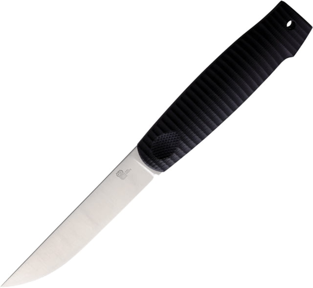 Owl Knife North Fixed Blade Knife 9.38in Overall 4.5in Satin Finish Bohler N690 Stainless Blade Black Sculpted G10 Handle Kydex Sheath NORTHF N690 - Owl Knife