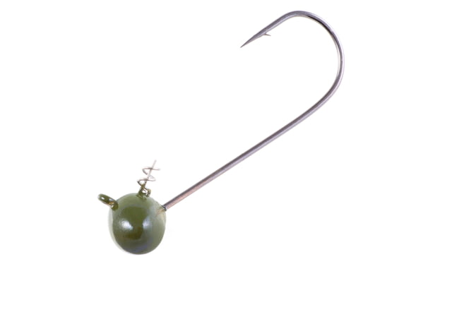 Owner Hooks Shaky Football Head - Green Pumpkin 4/0 - 1/4 oz.