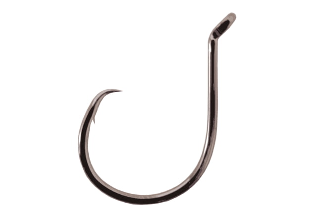 Owner Hooks SSW Circle Hook Hangnail Point Medium Shank Offset Up Eye Black Chrome Size 4/0 37 Per Pack