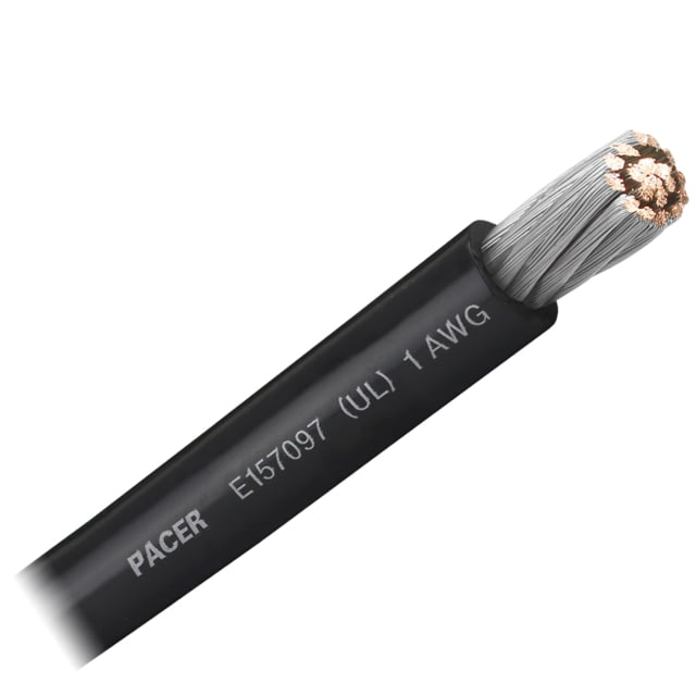 Pacer Group Pacer Group Black 1 AWG Battery Cable - Sold By The Foot One Size - $8.49 at Optics Planet