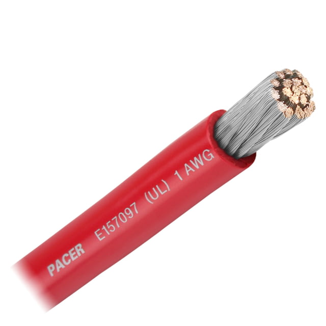 Pacer Group Pacer Group Red 1 AWG Battery Cable - Sold By The Foot One Size - $8.49 at Optics Planet