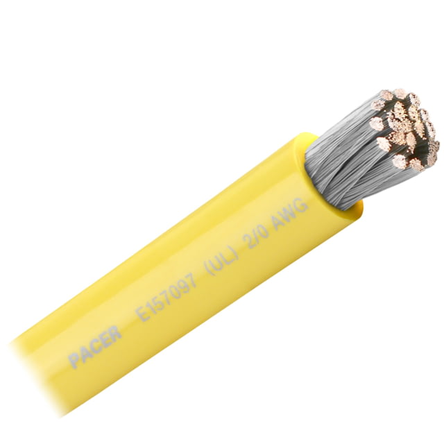 Pacer Group Yellow 2/0 AWG Battery Cable - Sold By The Foot One Size
